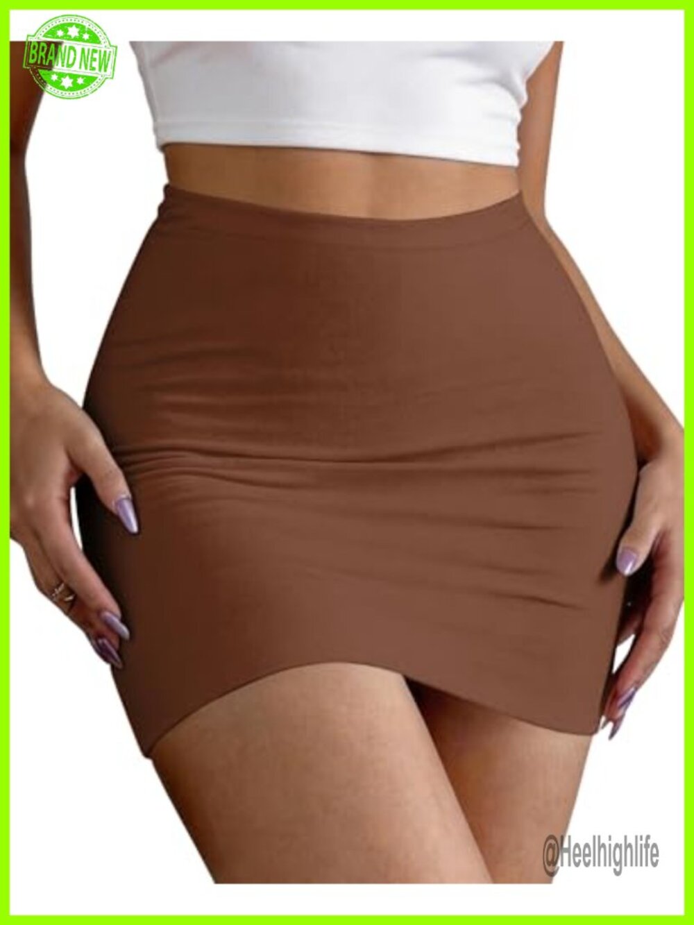 Women's Bodycon Mini Pencil Skirt Stretchy Y2K Going Out Tight Fit